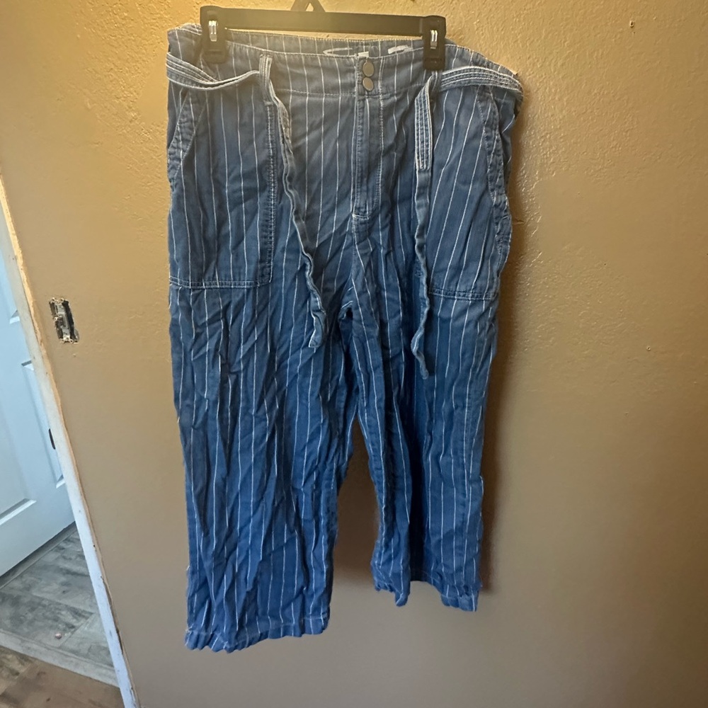 Seven7 Blue Cargo Pants Relaxed Fit